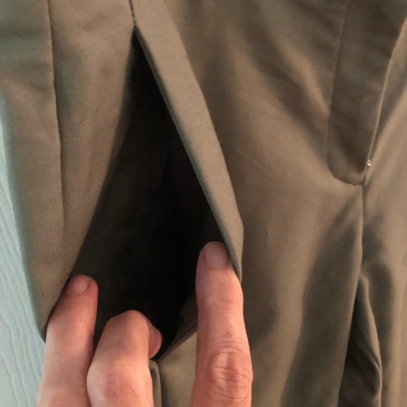 GAP  Tailored Crop Earth-tone Khaki size 8 Tall Trousers - Picture 15 of 16